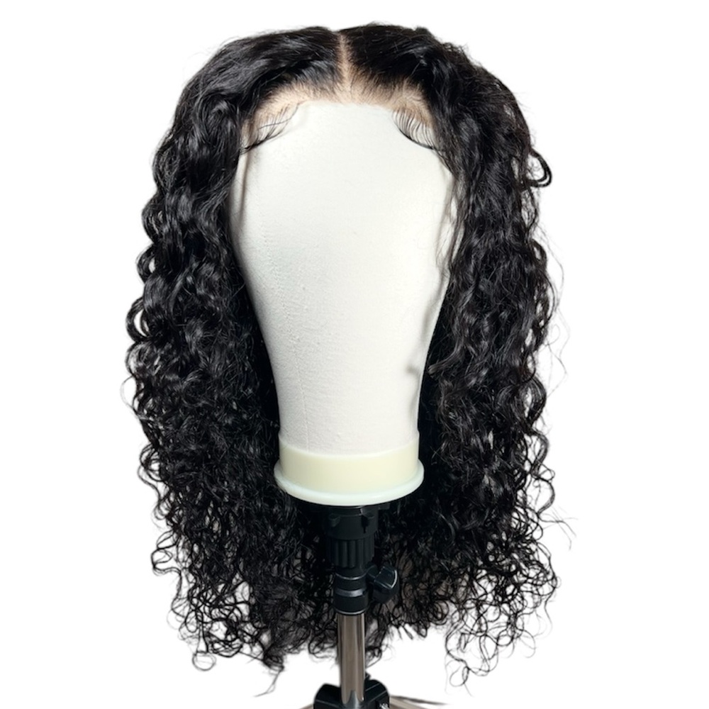 UNICE Natural Black Human Hair Bye Bye Slip Water Wave 22 Inch Wig